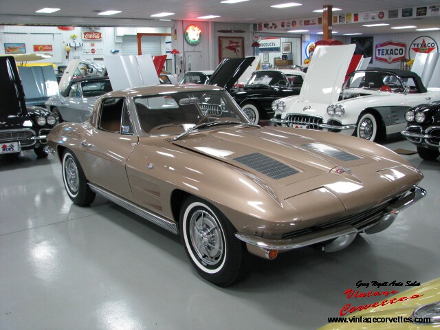 1963 CORVETTE SPLIT WINDOW COUPE SADDLE TAN 327-300HP- SOLD!!