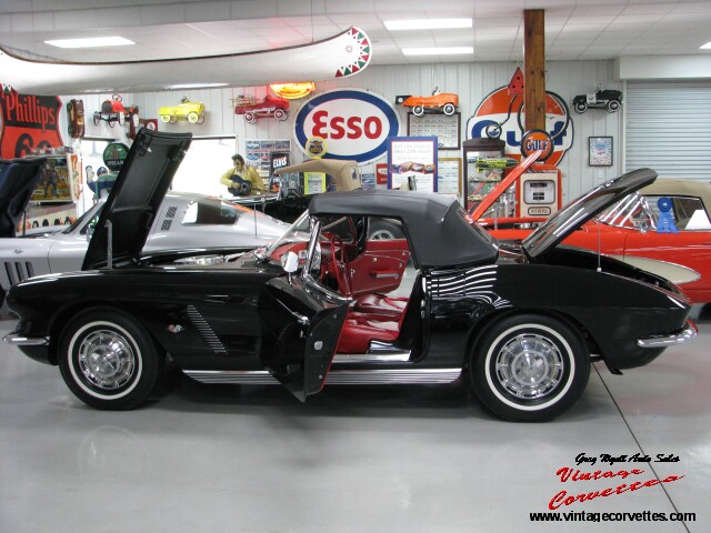 1962 CORVETTE – BLACK/RED INTERIOR- 5 TIME NCRS TOP FLIGHT/DUNTOV- 300HP – SOLD   “