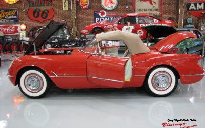 1955 Corvette #695 Gypsy Red , Ivory with Red Stitching Interior  3 Speed  “Just In “