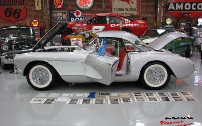 1957 Corvette Inca Silver -Red Interior 270hp Top Flight “Sold “