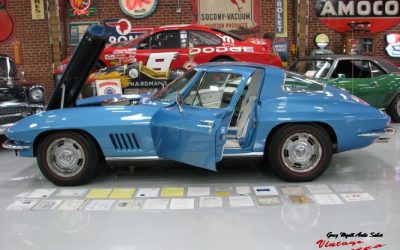 For Sale 1967 Corvette Duntov Coupe Marina Blue White interior 390 Air “Just In”