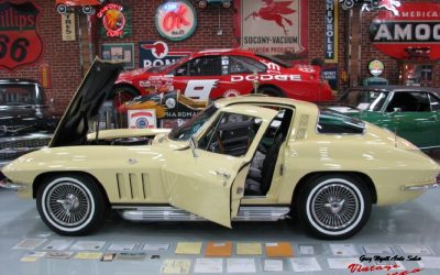 1965 Corvette Coupe Goldwood Yellow 365hp Air  “Sold   “