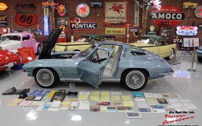 1964 Corvette Coupe Duntov One Owner Silver Blue 365hp Air  “Sold “