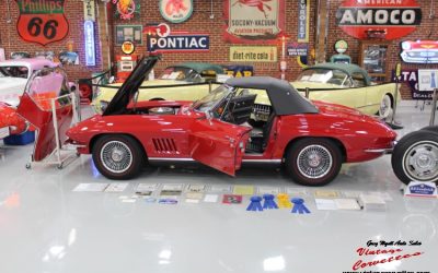 1967 Corvette Duntov Convt  Rally Red  , Black Interior 350hp “Sold “