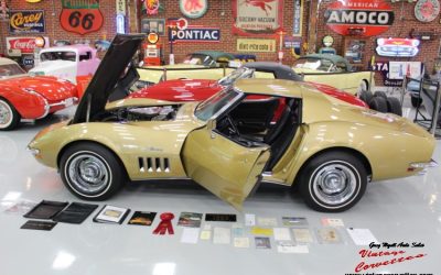 1969 Corvette Coupe Riverside Gold 400hp Factory Air 4 Speed Survivor “Just In”