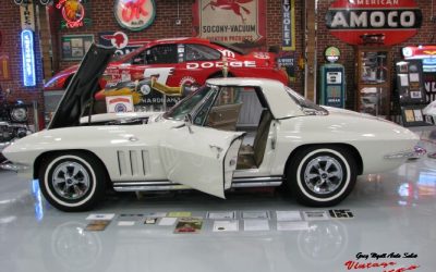 1965 Corvette Convt Ermine White -Saddle  350hp Top Flight “Sold  In”
