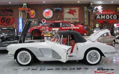 1958 Corvette Ermine White -Red Interior   230hp 4 Speed “Sold “