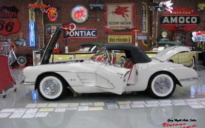 1958 Corvette Snowcrest White 245hp Top Flight “Sold “